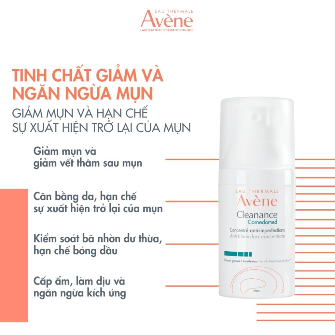 Gel Dưỡng Avene Giảm Nhờn Và Ngăn Ngừa Mụn Cleanance Comedomed Anti-Blemishes Concentrate 30ml