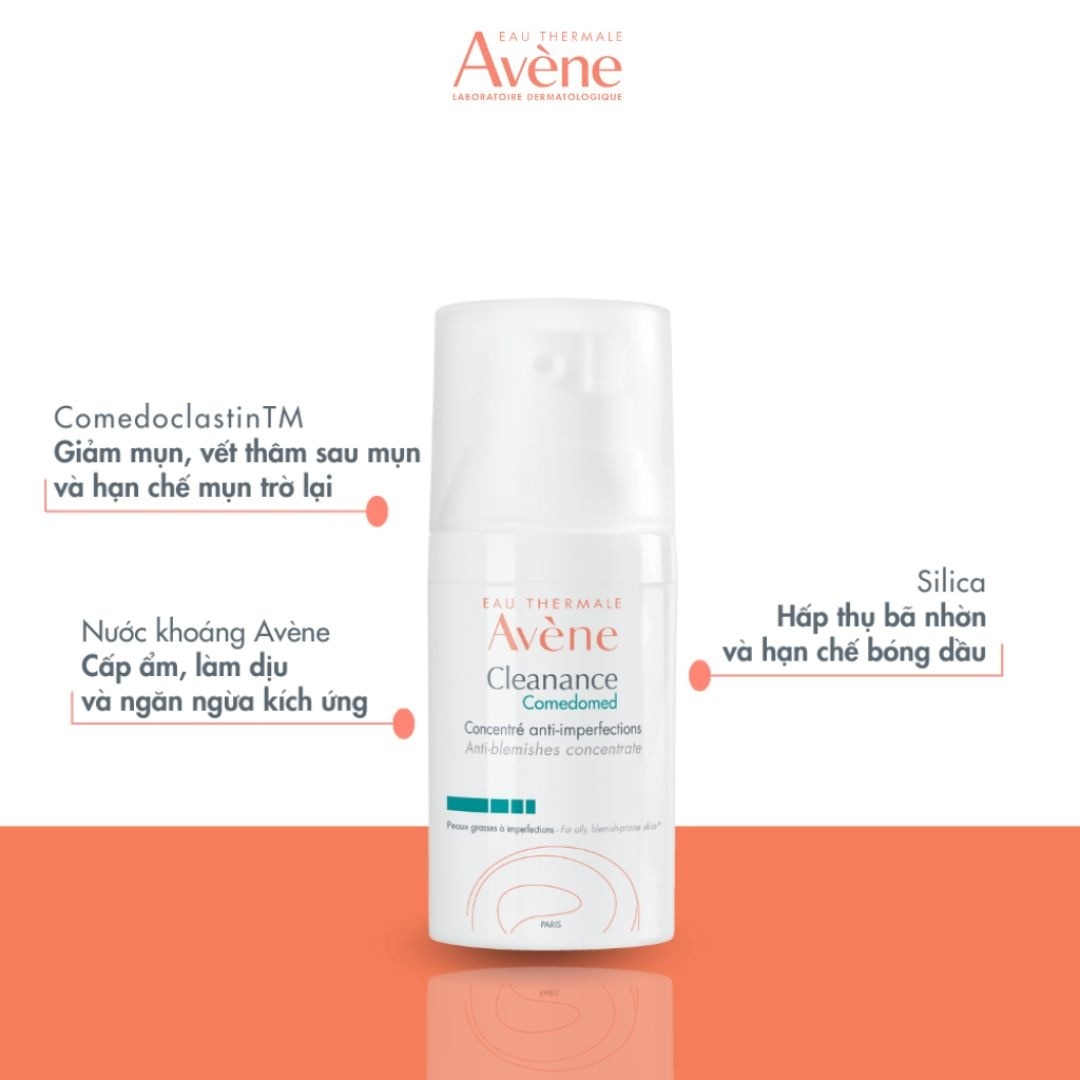 Gel Dưỡng Avene Giảm Nhờn Và Ngăn Ngừa Mụn Cleanance Comedomed Anti-Blemishes Concentrate 30ml