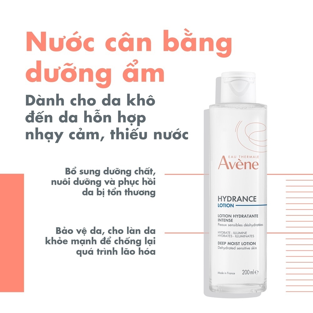 Nước Cân Bằng Dưỡng Ẩm Avène Cho Da Hỗn Hợp, Da Khô Và Da Nhạy Cảm 200ml