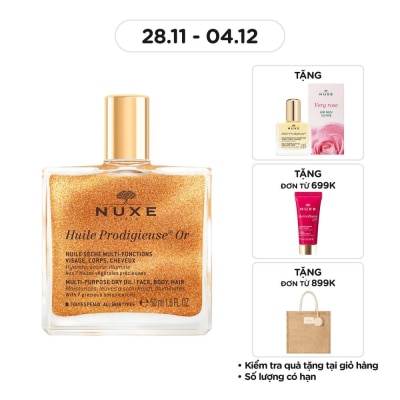 NUXE Dầu Khô Đa Năng Nuxe Huile Prodigieuse Or Multi-Purpose Dry Oil 50ml