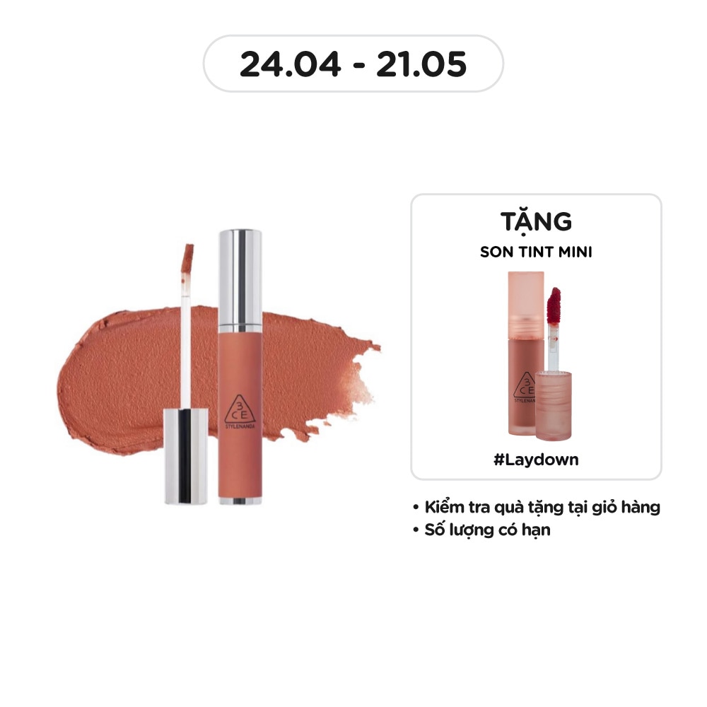 Son Kem 3CE Hazy Lip Clay 4g .#Butter Beige