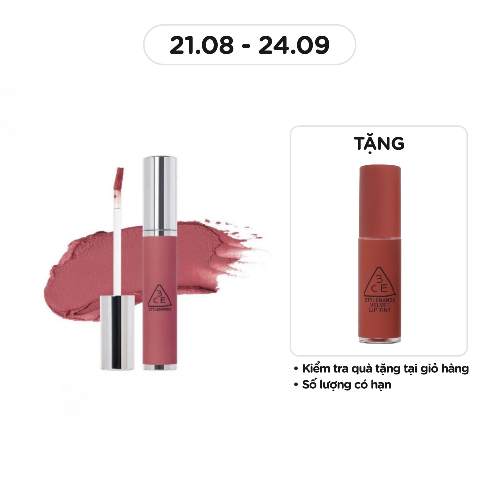 Son Kem 3CE Hazy Lip Clay 4g .#Mauvrown