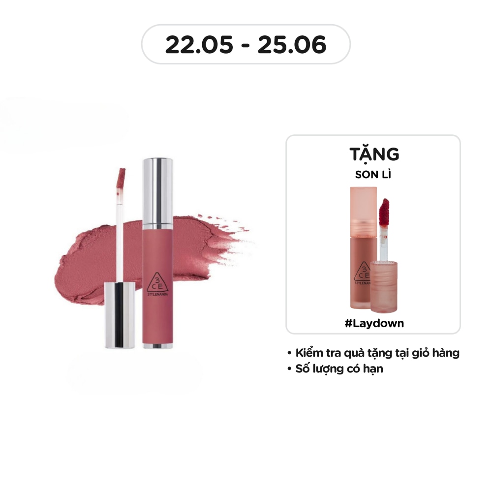 Son Kem 3CE Hazy Lip Clay 4g .#Mauvrown