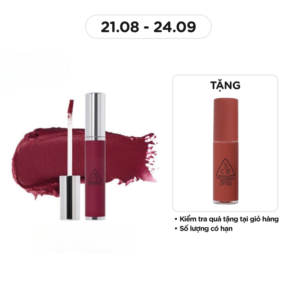 Son Kem 3CE Hazy Lip Clay 4g .#Plum Pudding