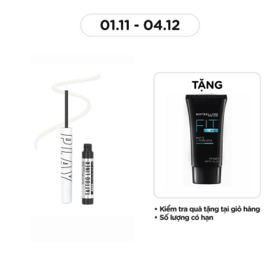 MAYBELLINE NEW YORK Kẻ Mắt Nước Lâu Trôi Maybelline Tattoo Liner Play 2.1ml .#Defend - Matte White