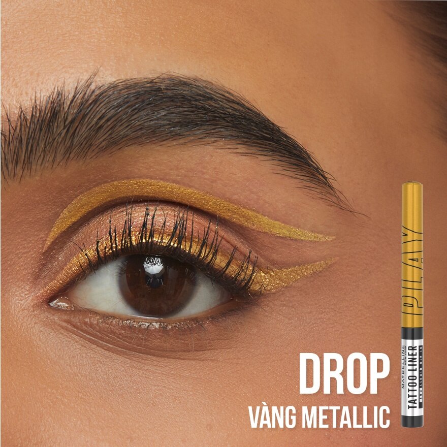 Kẻ Mắt Nước Lâu Trôi Maybelline Tattoo Liner Play 2.1ml .#Drop - Metallic Gold