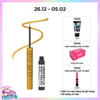 MAYBELLINE NEW YORK Kẻ Mắt Nước Lâu Trôi Maybelline Tattoo Liner Play 2.1ml .#Drop - Metallic Gold