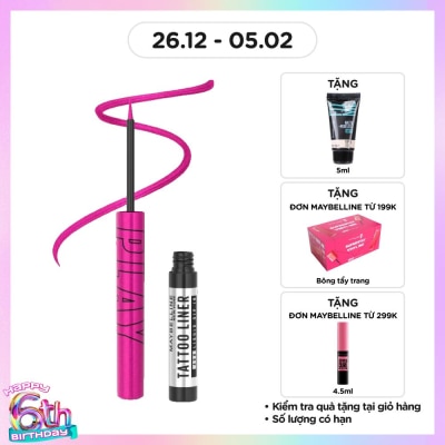 MAYBELLINE NEW YORK Kẻ Mắt Nước Lâu Trôi Maybelline Tattoo Liner Play 2.1ml .#Punch - Metallic Pink