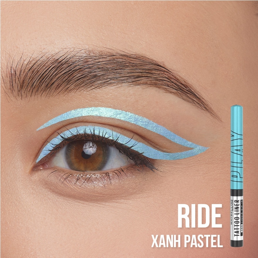 Kẻ Mắt Nước Lâu Trôi Maybelline Tattoo Liner Play 2.1ml .#Ride - Metallic Aqua