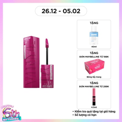 MAYBELLINE NEW YORK Son Bóng Maybelline Superstay Vinyl Ink 4.2ml .#170 Unafraid