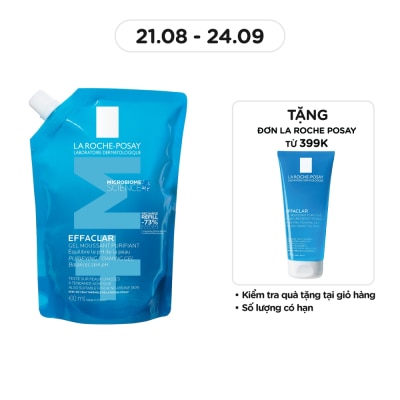LA ROCHE POSAY Gel Rửa Mặt La Roche-Posay Effaclar Cho Da Dầu Nhạy Cảm Túi Refill 400ml