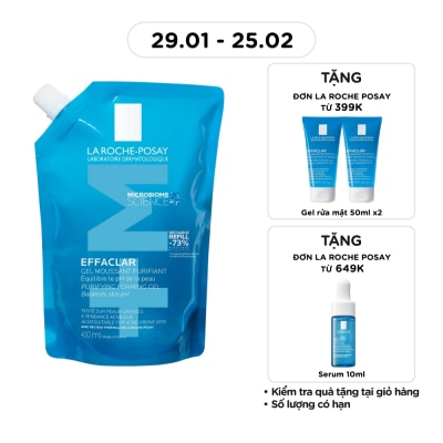 LA ROCHE POSAY Gel Rửa Mặt La Roche-Posay Effaclar Cho Da Dầu Nhạy Cảm Túi Refill 400ml