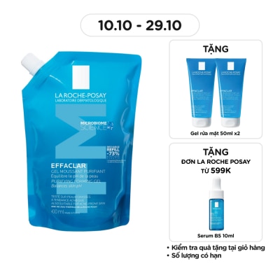 LA ROCHE POSAY Gel Rửa Mặt La Roche-Posay Effaclar Cho Da Dầu Nhạy Cảm Túi Refill 400ml