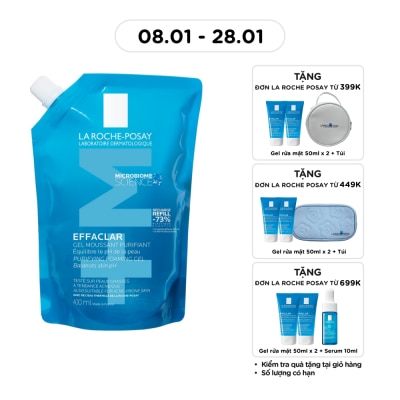 LA ROCHE POSAY Gel Rửa Mặt La Roche-Posay Effaclar Cho Da Dầu Nhạy Cảm Túi Refill 400ml