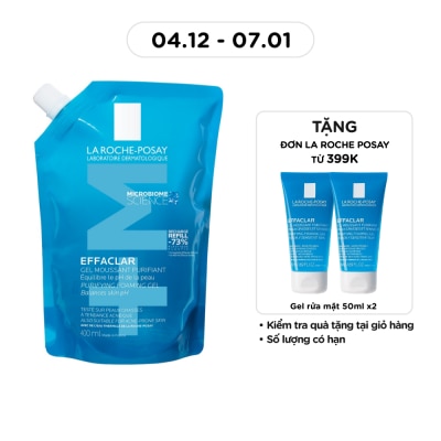 LA ROCHE POSAY Gel Rửa Mặt La Roche-Posay Effaclar Cho Da Dầu Nhạy Cảm Túi Refill 400ml