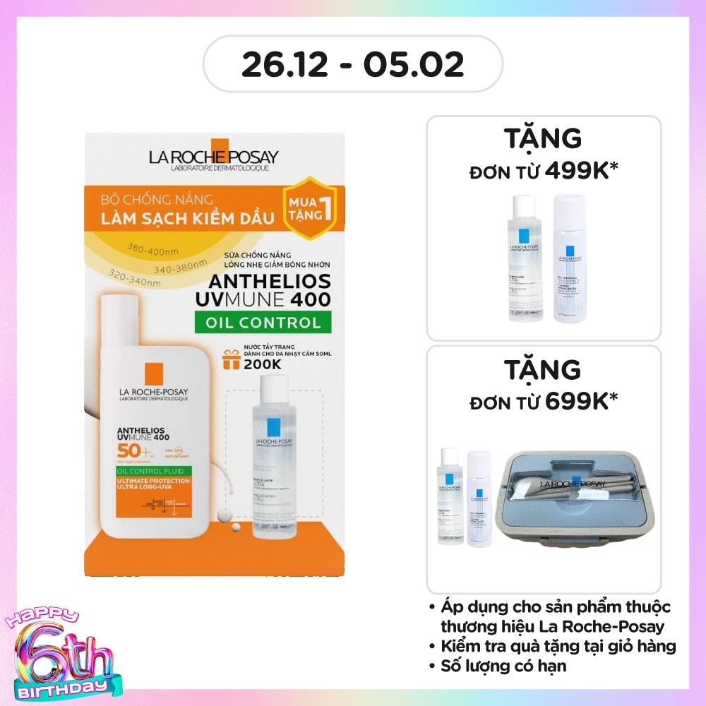 Combo La Roche Posay (Sữa Chống Nắng 50ml + Tẩy Trang 50ml)