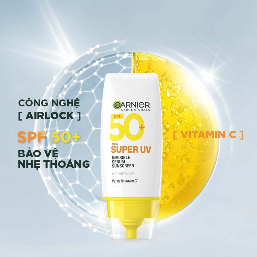 Dưỡng Chất Chống Nắng Garnier Skin Naturals Super UV Invisible Serum Sunscreen 30ml