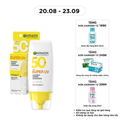 GARNIER - Dưỡng Chất Chống Nắng Garnier Skin Naturals Super UV Invisible Serum Sunscreen 30ml image