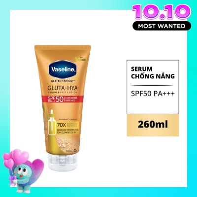 VASELINE Healthy Bright Gluta Hya Serum Burst Lotion SPF50 PA+++ 260ml image