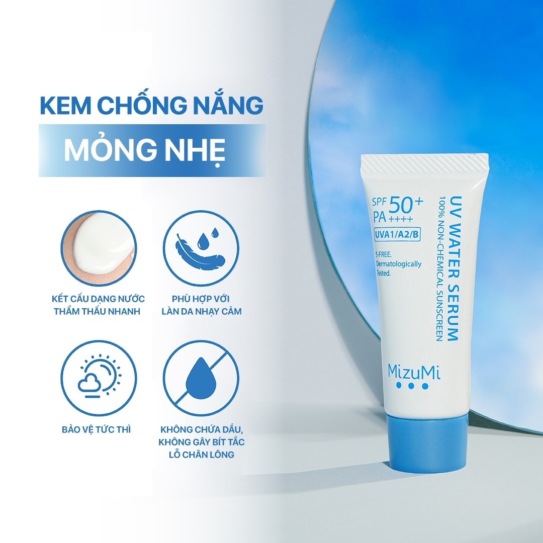 Kem Chống Nắng Mizumi UV Water Serum SPF50+ PA++++ 8g