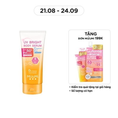 MIZUMI Kem Chống Nắng Mizumi UV Bright Body Serum Fragrance Free SPF50+ PA++++ 180ml