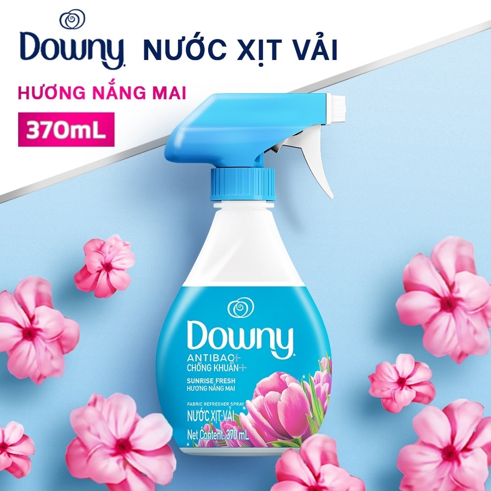 Nước Xịt Vải Downy Antibac+ Hương Nắng Mai 370ml