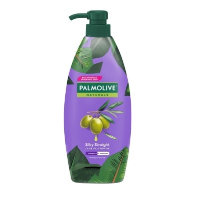 PALMOLIVE Dầu Gội Và Xả Palmolive Naturals Silky Straight Olive Oil & Keratin 600ml