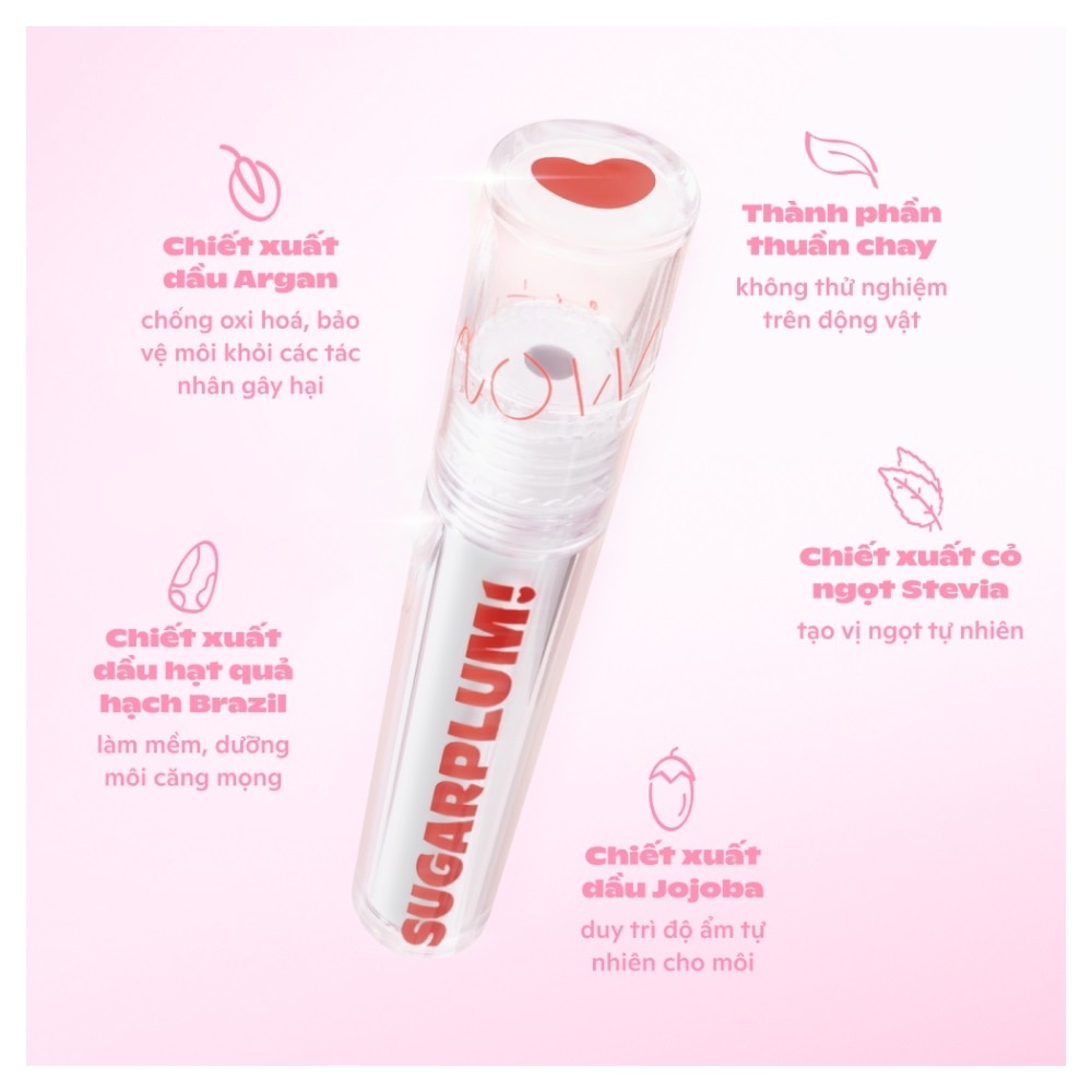 Son Sugarplum Mistynow Blurring Tint 3.8g .#10 Lo-Fi Đỏ Gạch