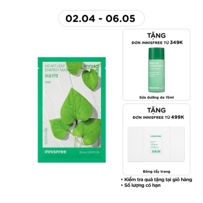 INNISFREE - Mặt Nạ Innisfree Heartleaf Energy Mask 22ml