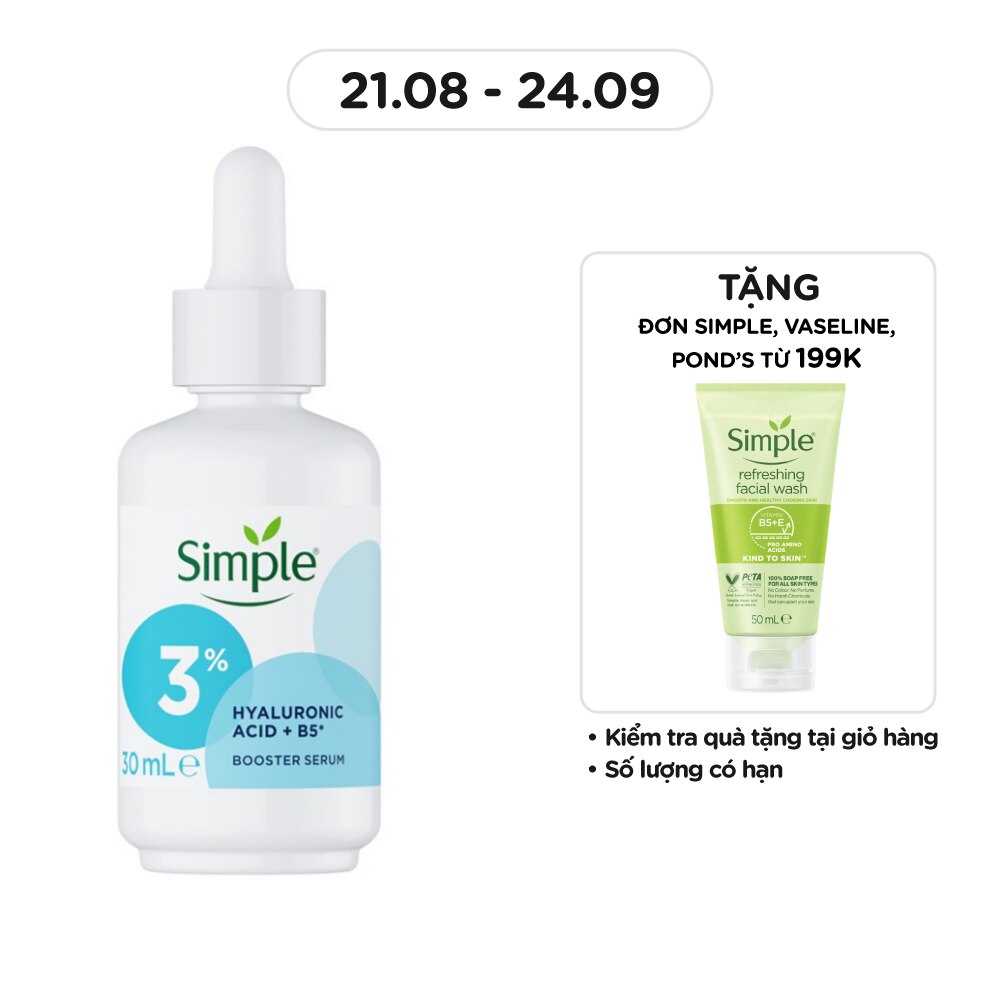 Tinh Chất Simple Hyaluronic Acid + B5* Booster 30ml