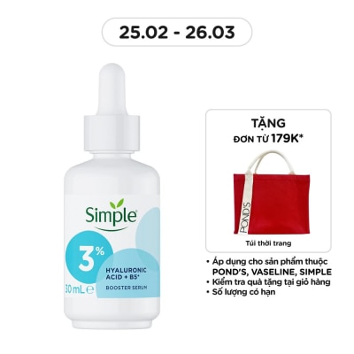 SIMPLE Tinh Chất Simple Hyaluronic Acid + B5* Booster 30ml