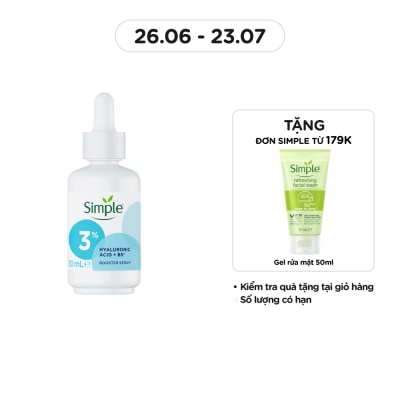 SIMPLE Hyaluronic Acid + B5* Booster Serum 30ml