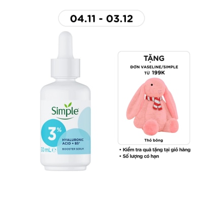 SIMPLE Hyaluronic Acid + B5* Booster Serum 30ml