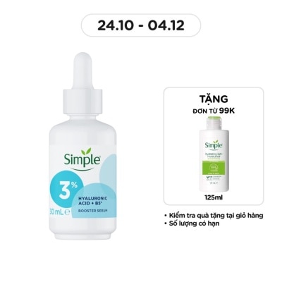 SIMPLE Tinh Chất Simple Hyaluronic Acid + B5* Booster 30ml