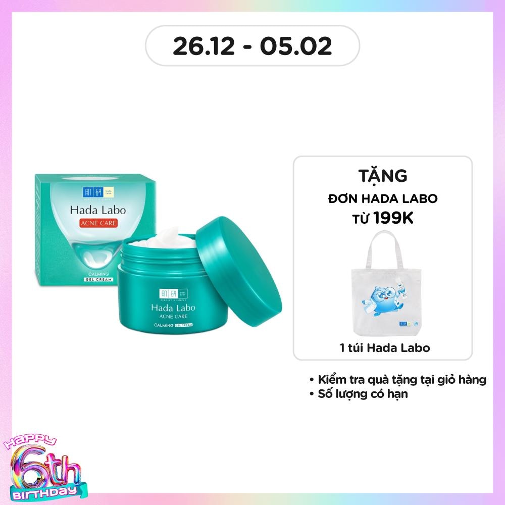 Gel Hada Labo Dưỡng Ẩm Cho Da Mụn, Nhạy Cảm Acne Care Calming Gel Cream 50g