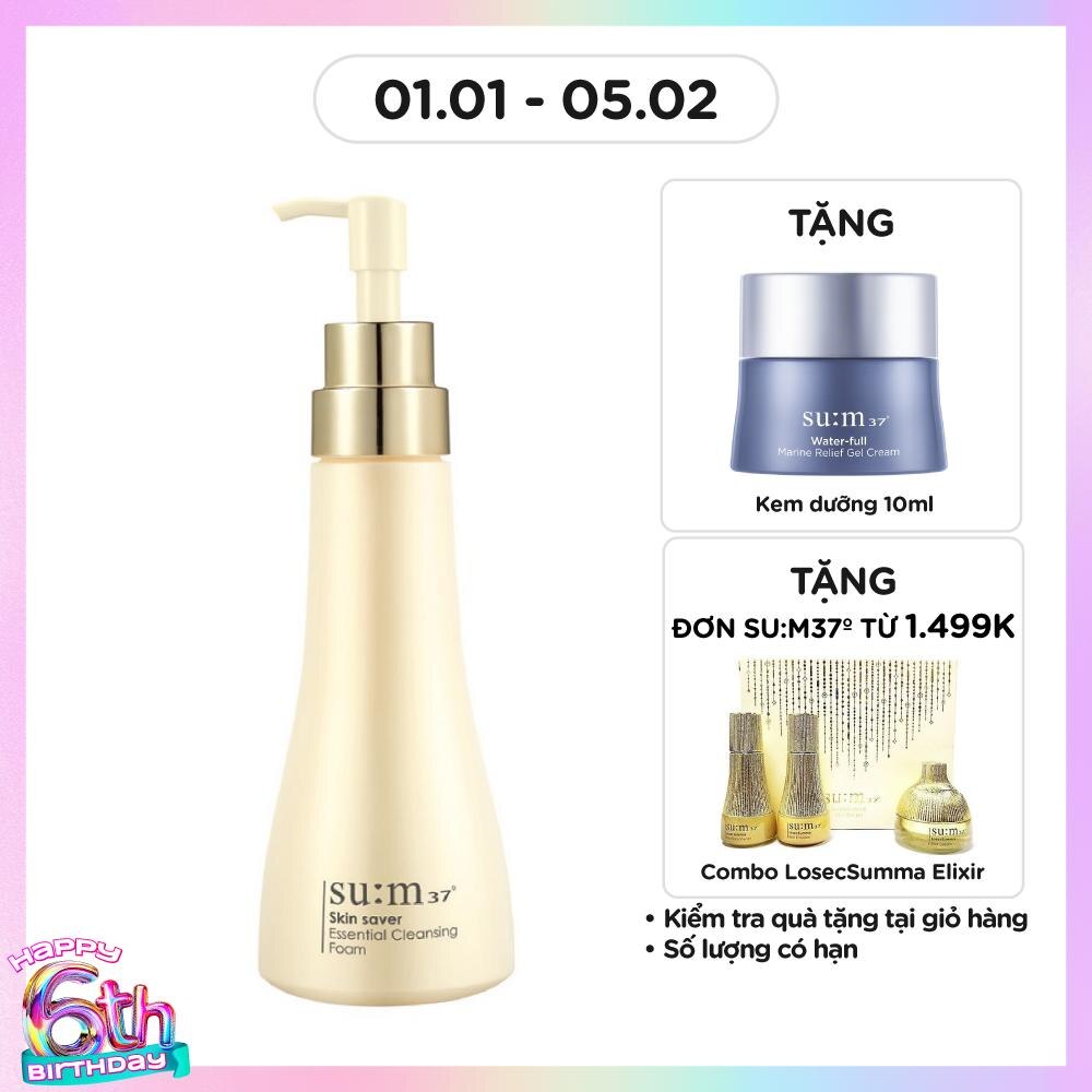 Sữa Rửa Mặt Su:m37 Skin Saver Essential Cleansing Foam 250ml