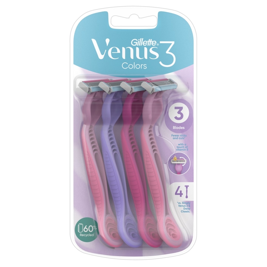 Gillette Venus 3 Colors 4Pcs