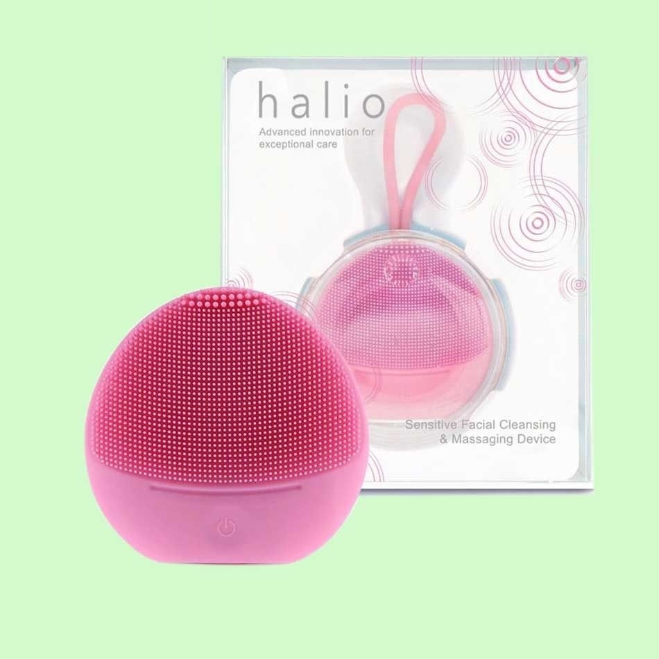 Máy Rửa Mặt Halio Sensitive Facial Cleansing & Massaging Device .#Pink
