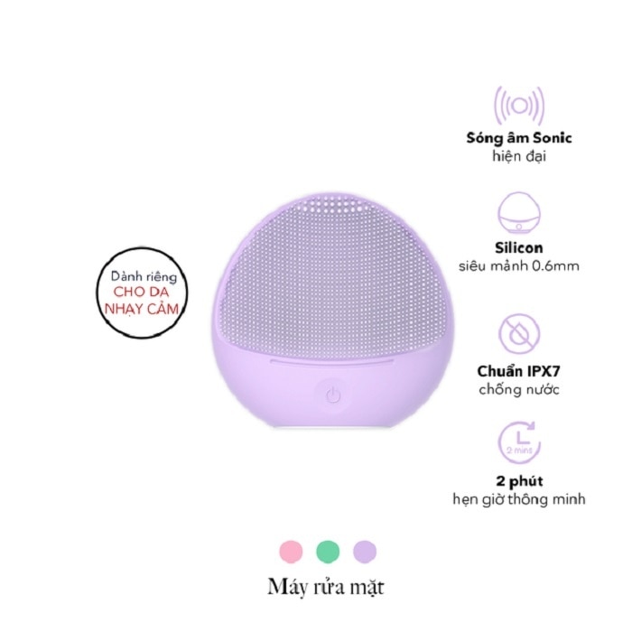 Máy Rửa Mặt Halio Sensitive Facial Cleansing & Massaging Device .#Purple