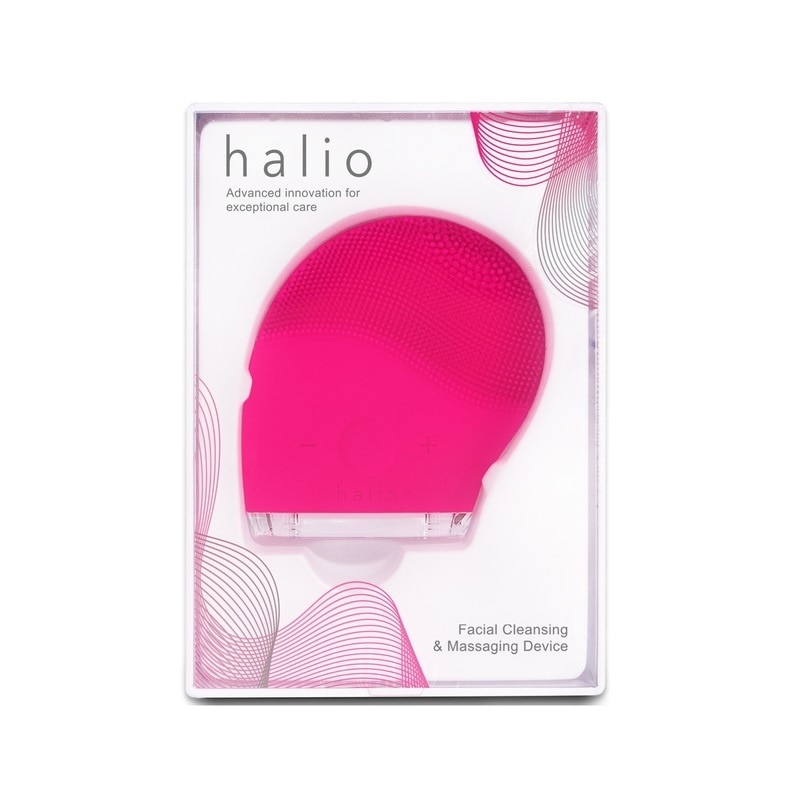 Máy Rửa Mặt Halio Facial Cleansing & Massaging Device .#Hot Pink