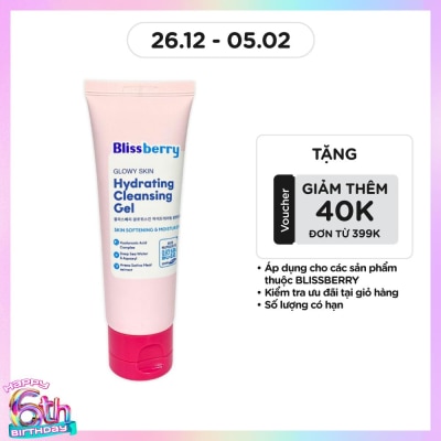 BLISSBERRY Sữa Rửa Mặt Blissberry Cấp Ẩm Sáng Da Glowy Skin Hydrating Cleansing Gel 100ml