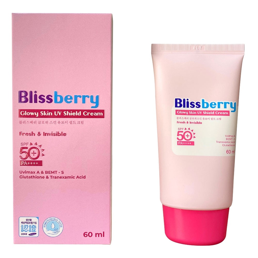 Kem Chống Nắng Blissberry Glowy Skin UV Shield Cream 60ml