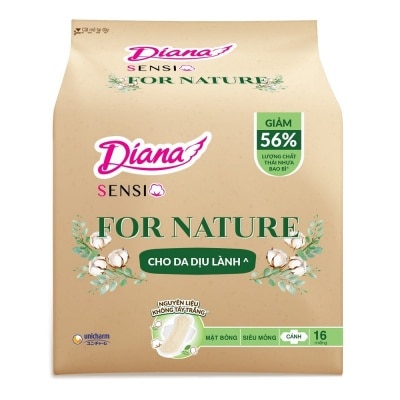 DIANA Băng Vệ Sinh Diana Sensi For Nature Siêu Mỏng Cánh 16pcs