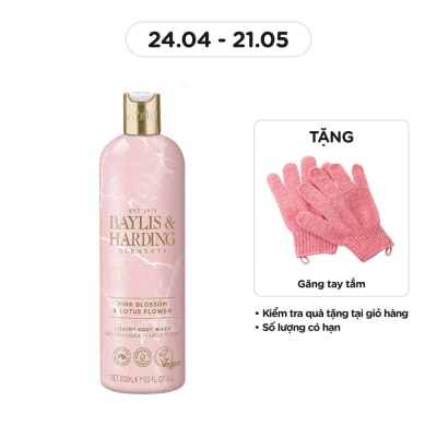 BAYLIS & HARDING Sữa Tắm Baylis & Harding Hương Hoa Hồng Và Hoa Sen Pink Blossom & Lotus Flower 500ml