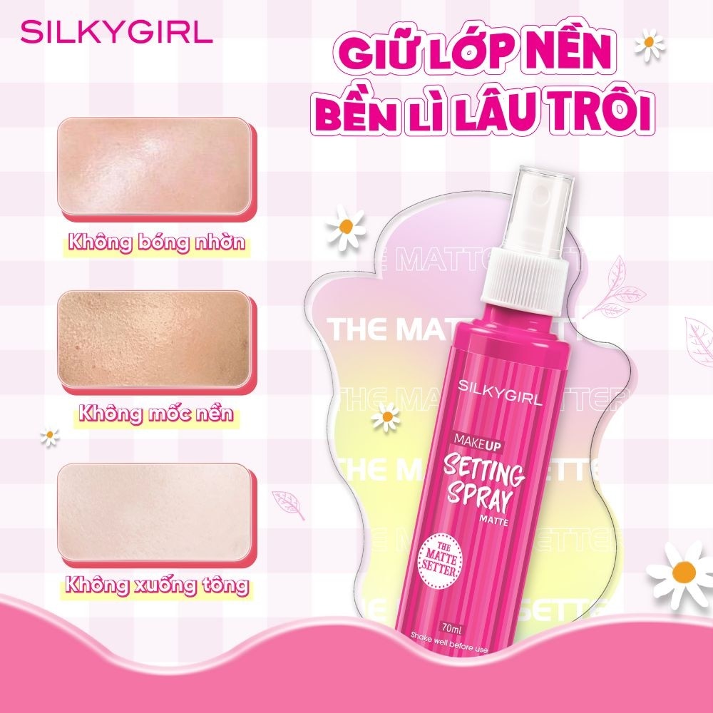 Xịt Khóa Nền Silkygirl Makeup Setting Spray - Matte 70ml