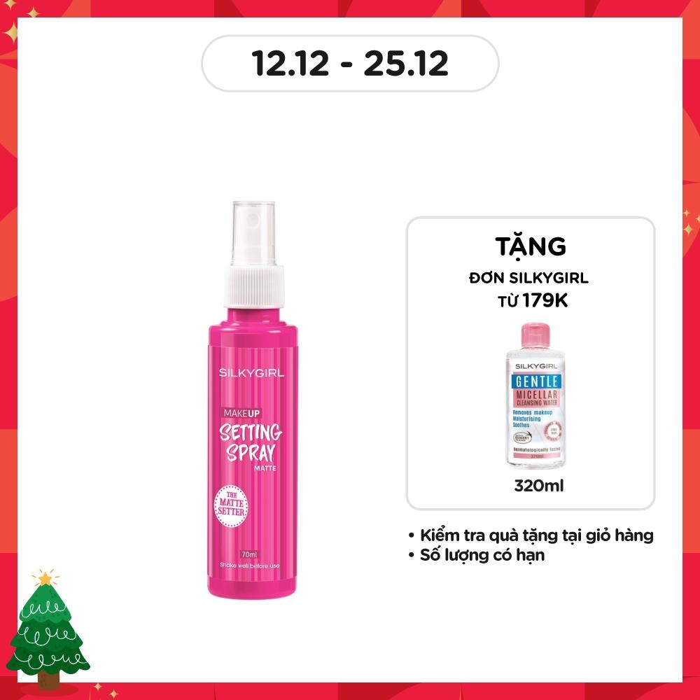 Xịt Khóa Nền Silkygirl Makeup Setting Spray - Matte 70ml