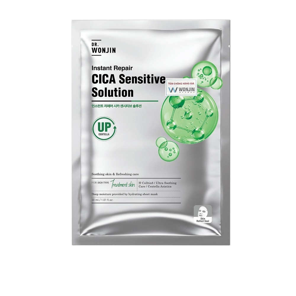 Mặt Nạ Dr.Wonjin Instant Repair Cica Sensitive Solution Phục Hồi, Làm Dịu Cấp Tốc 30g