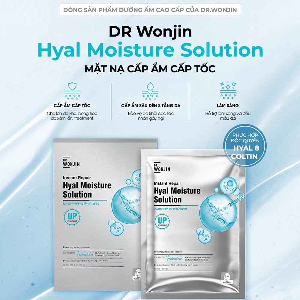 Mặt Nạ Dr.Wonjin Instant Repair Hyal Moisture Solution Cấp Ẩm Cấp Tốc 30g