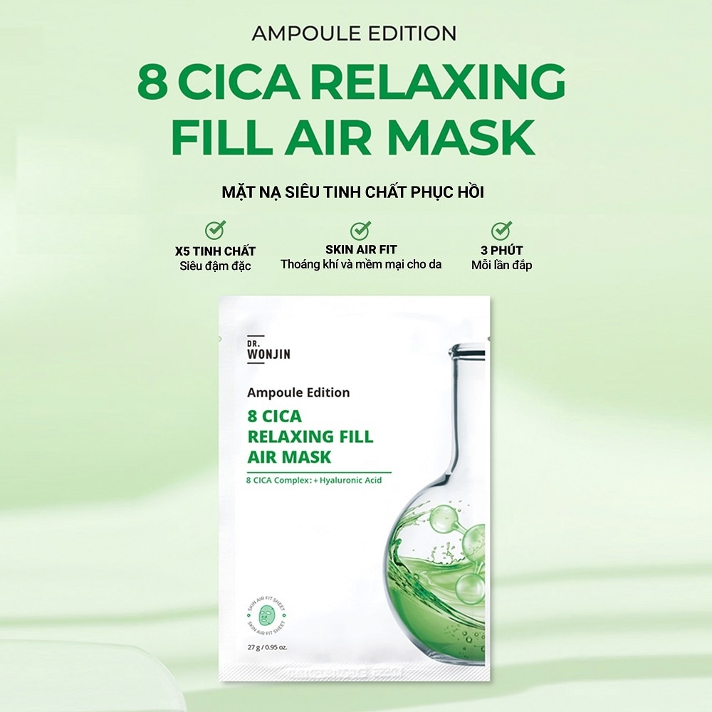 Mặt Nạ Dr.Wonjin Ampoule Edition Cica Relaxing Fill Air Mask Phục Hồi Da 27g