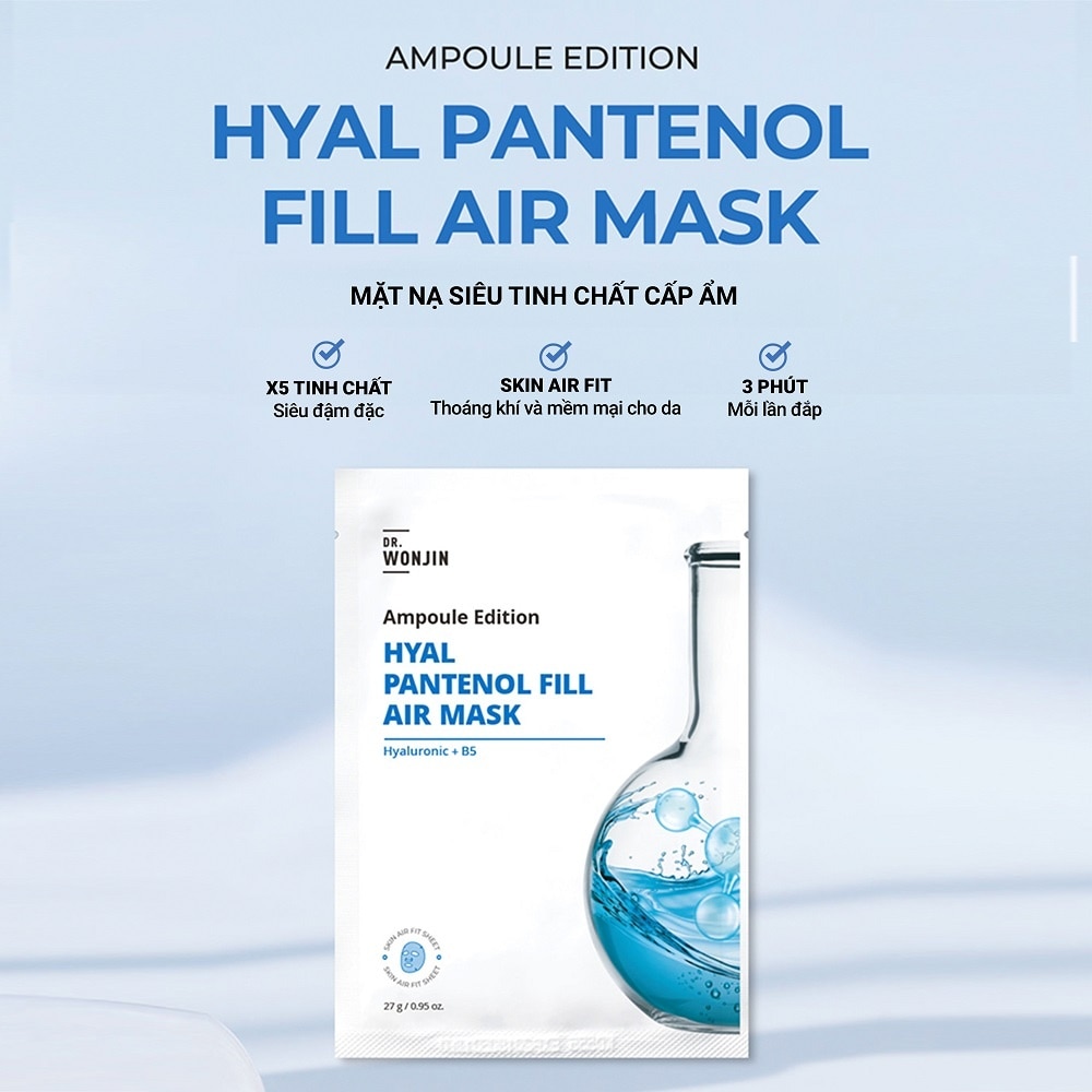 Mặt Nạ Dr.Wonjin Ampoule Edition Hyal Pantenol Fill Air Mask Siêu Tinh Chất Cấp Ẩm 27g